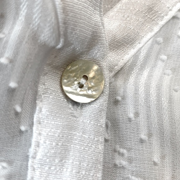 Fig and Flower Anthropologie Button Down Top Blouse Crochet Women Lace Medium - Picture 9 of 9